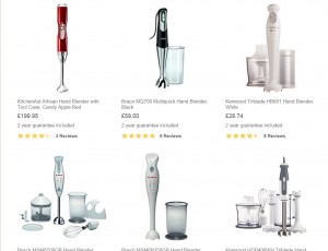 A variety of blenders are available some work better than others. This is a selection from John Lewis