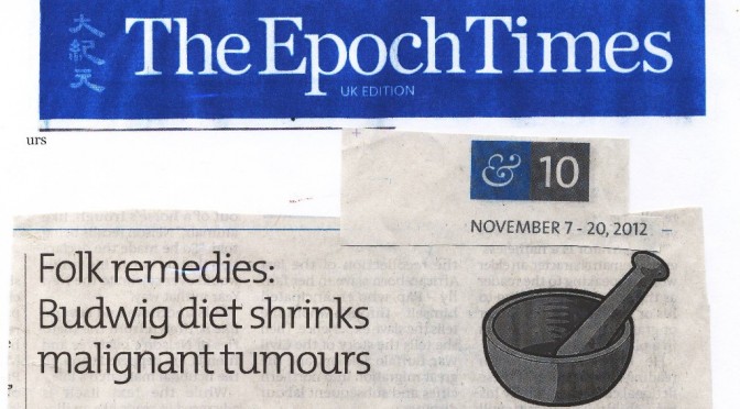 Budwig Diet Article from The Epoch Times