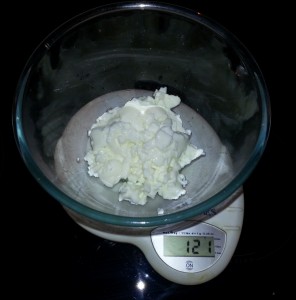finished quart soft cottage cheese 121g from one quart of organic raw skimmed milk